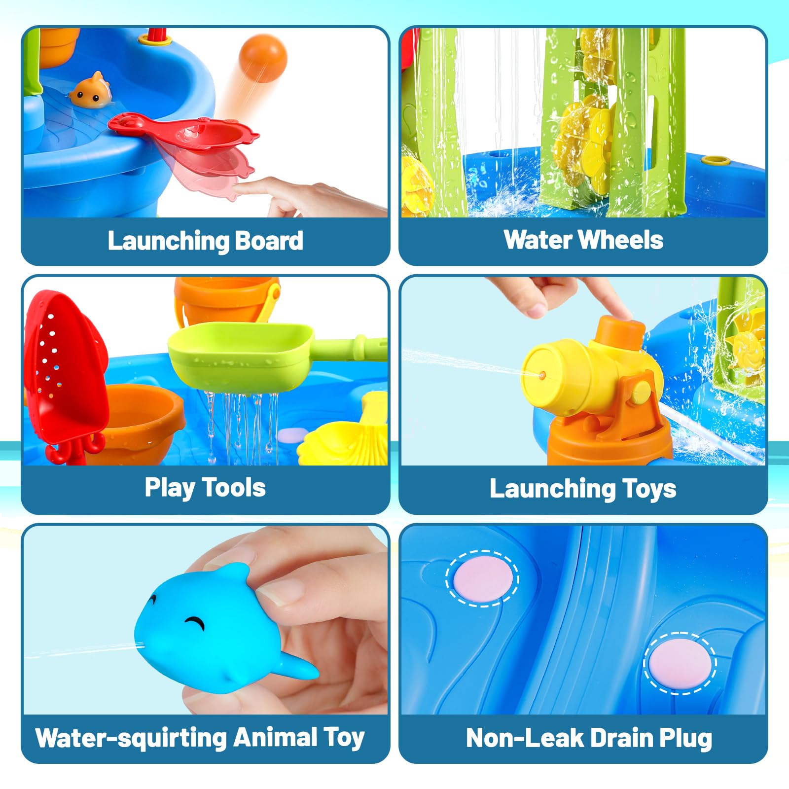 Windmill and squirting animals on FRUSE water table