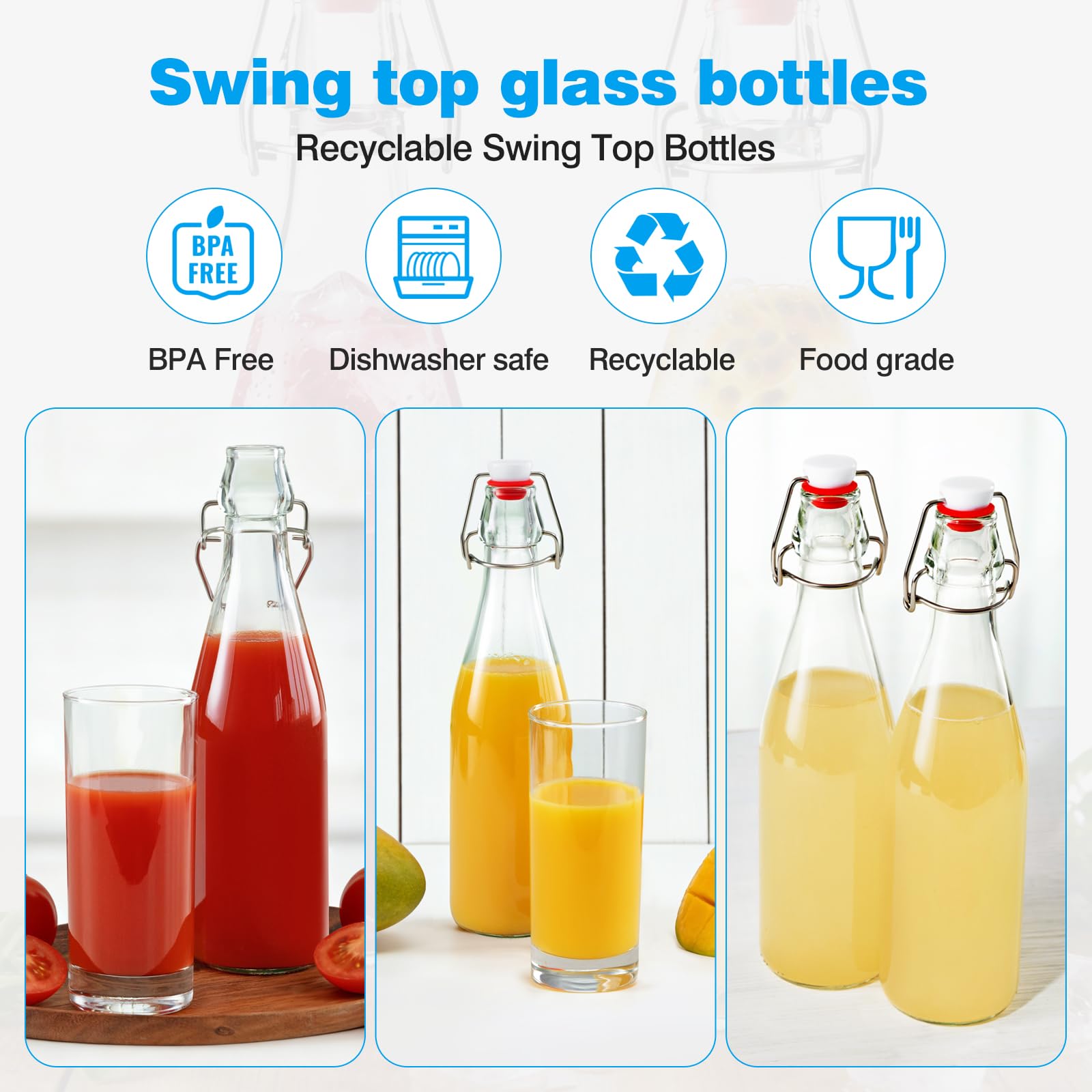 FrutPunch fermentation bottle 16oz clear glass design