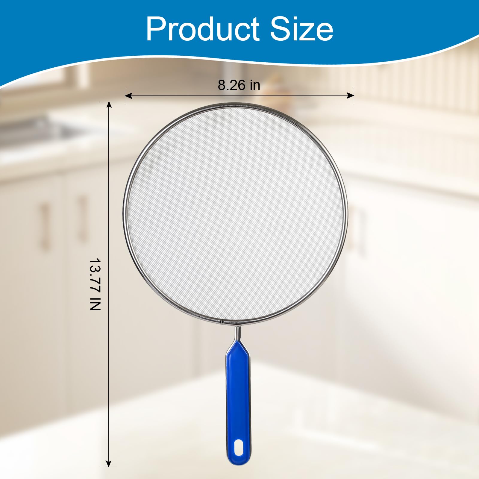 frying pan splatter guard with ultra fine mesh