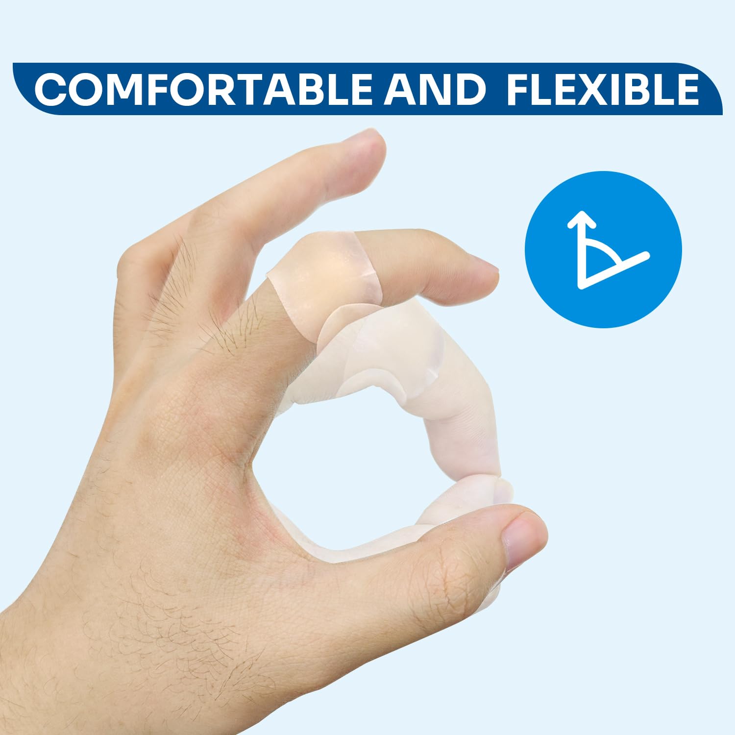White bubbles indicate active work on hydrocolloid bandage surface