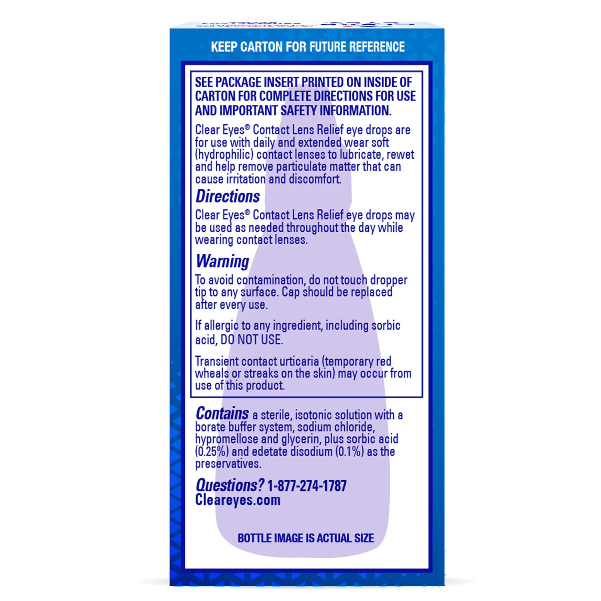 FSA and HSA eligible Clear Eyes eye drops packaging