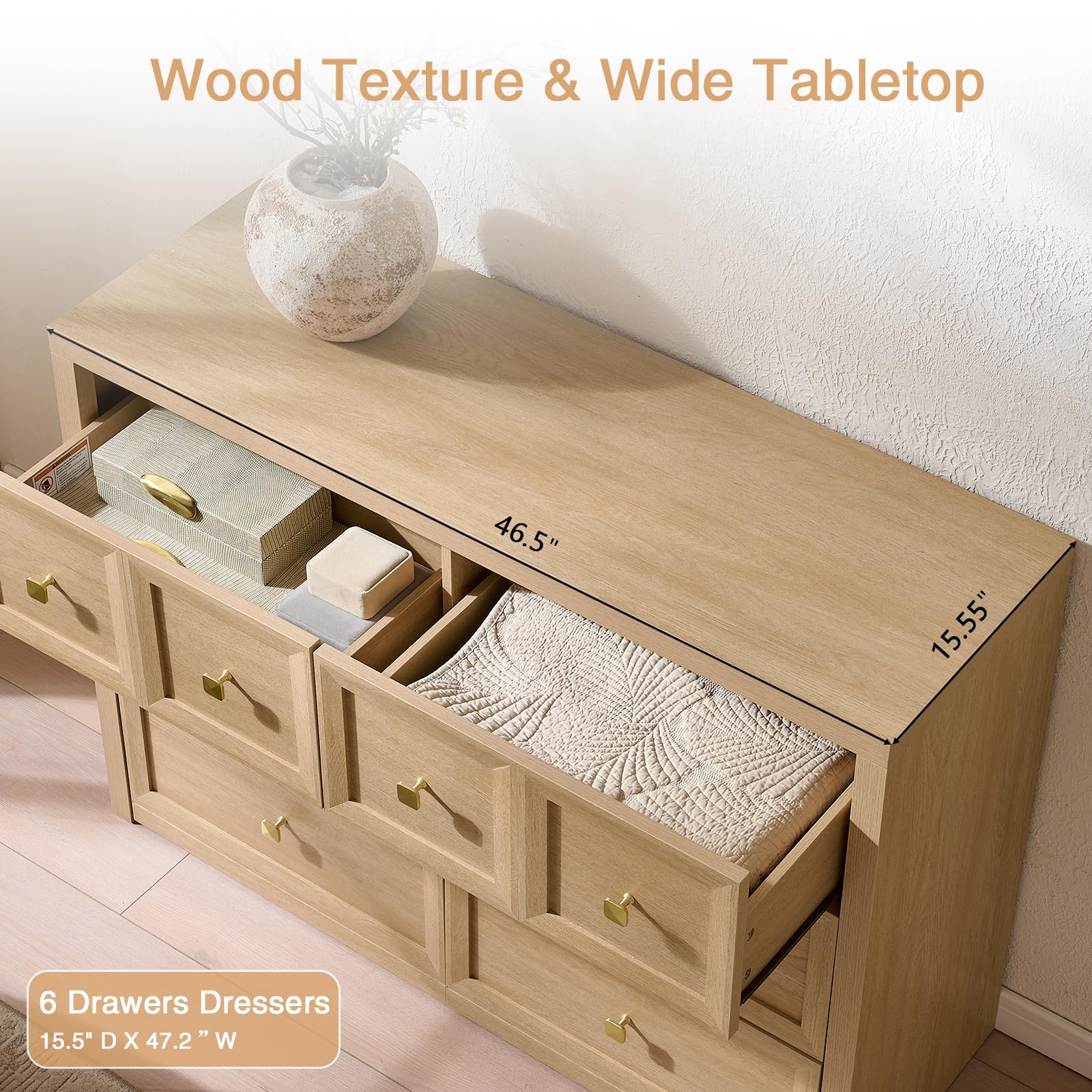 Dresser with 40mm thick FSC-certified frame