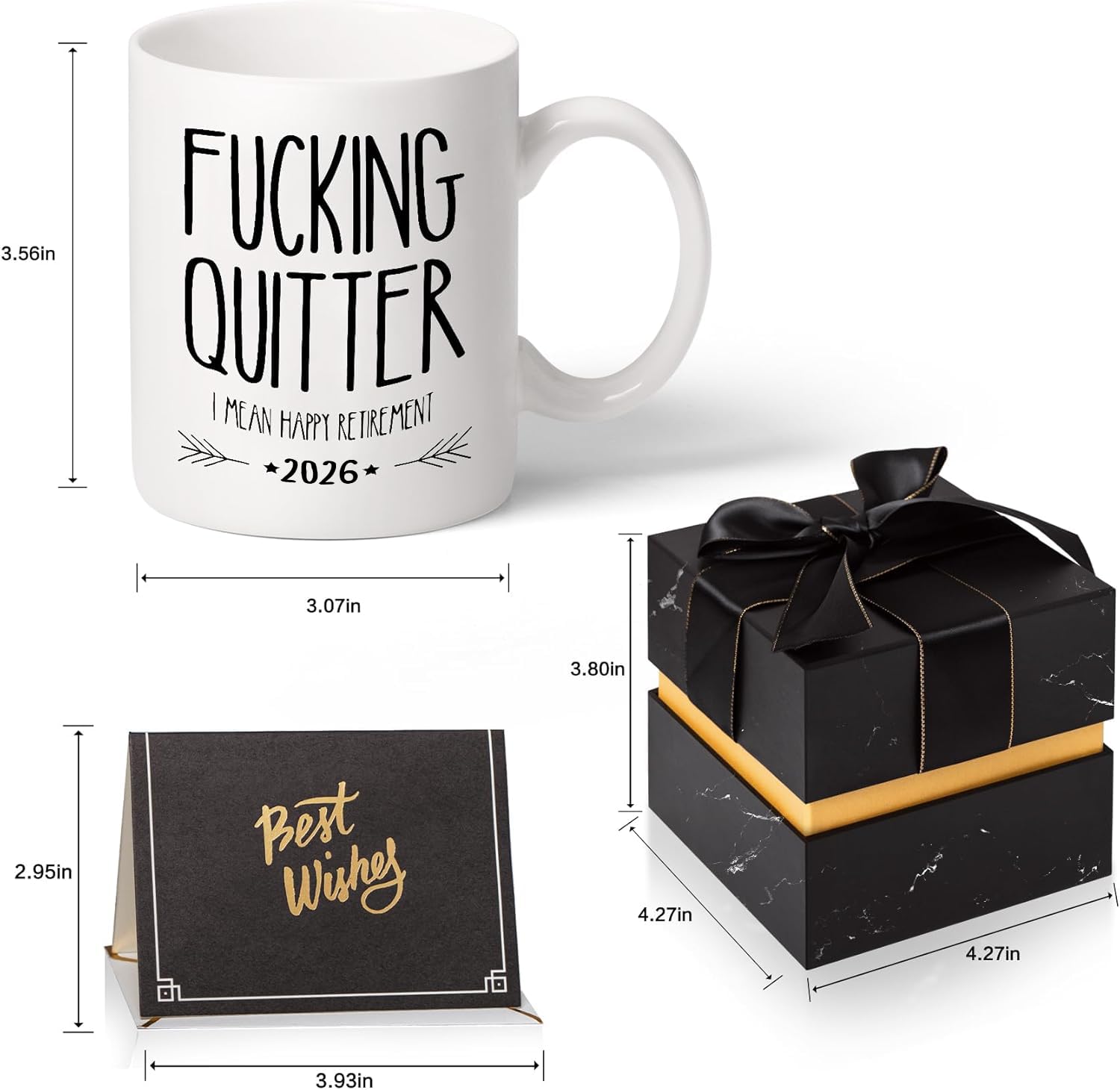 Fucking Quitter I Mean Happy Retirement mug graphic design