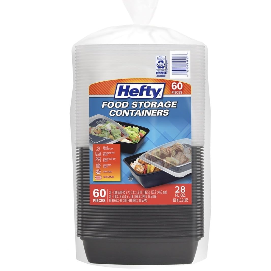 FUGOU Heftys 28 oz food storage container with lid