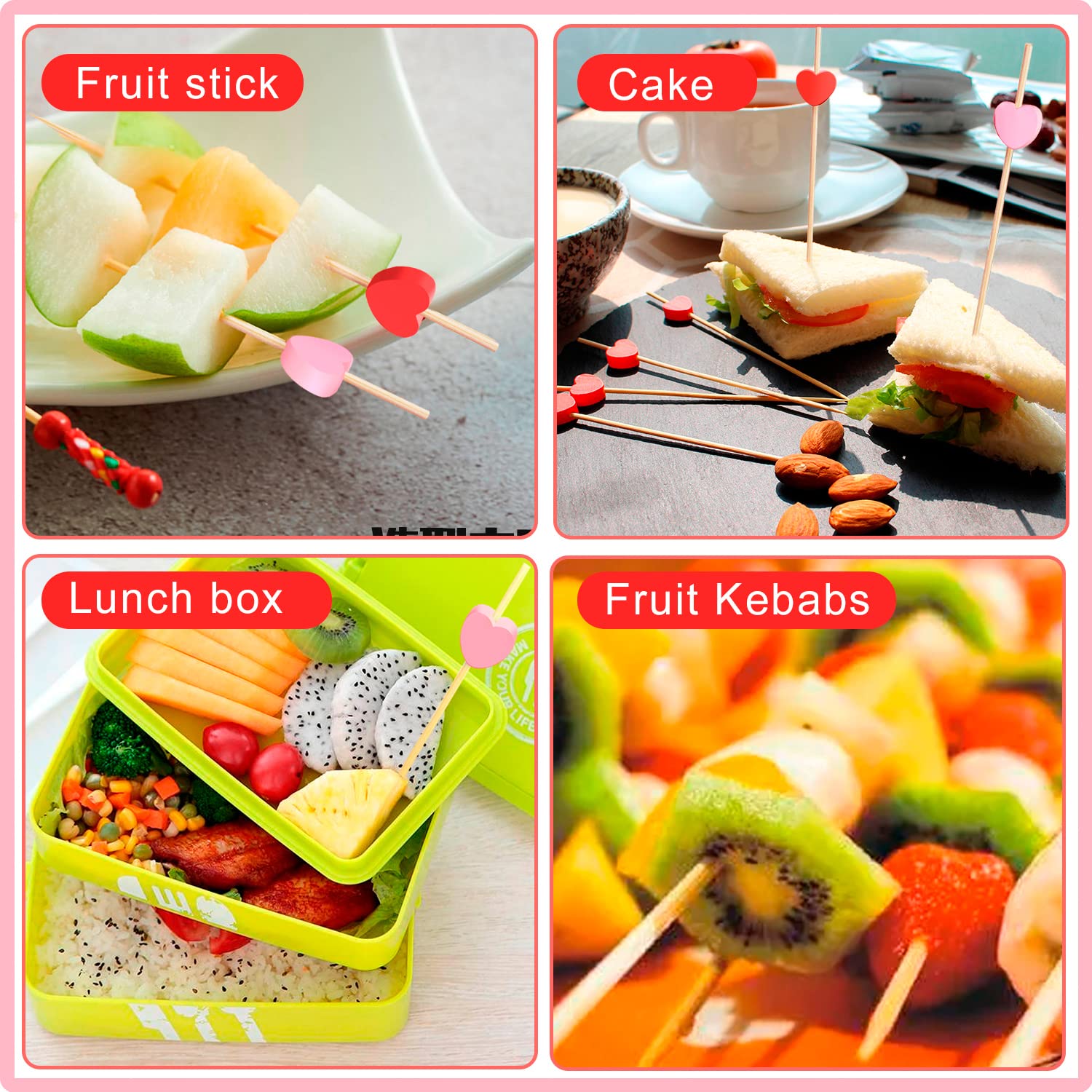 FUGUIR valentines day heart picks for celebrations