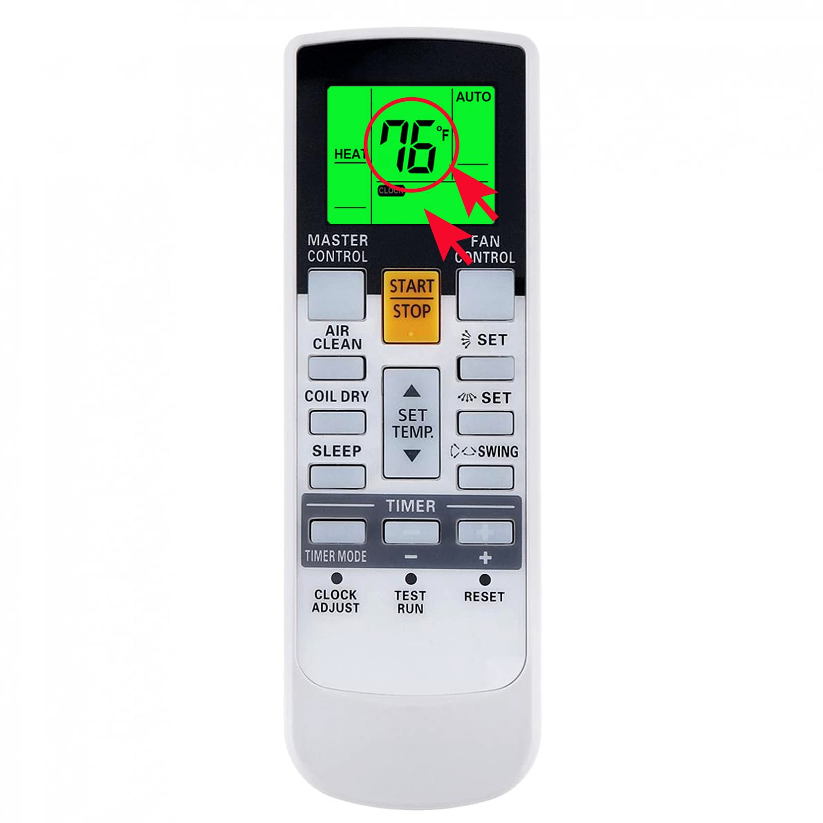 Fujitsu replacement remote Ar-Rah2u model close view