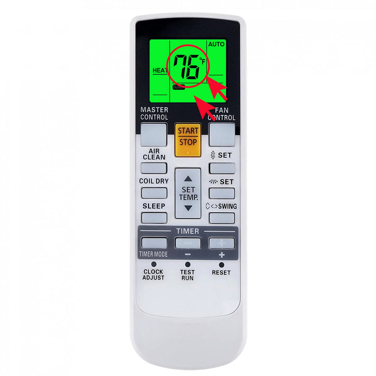 Fujitsu replacement remote Ar-Rah2u model close view