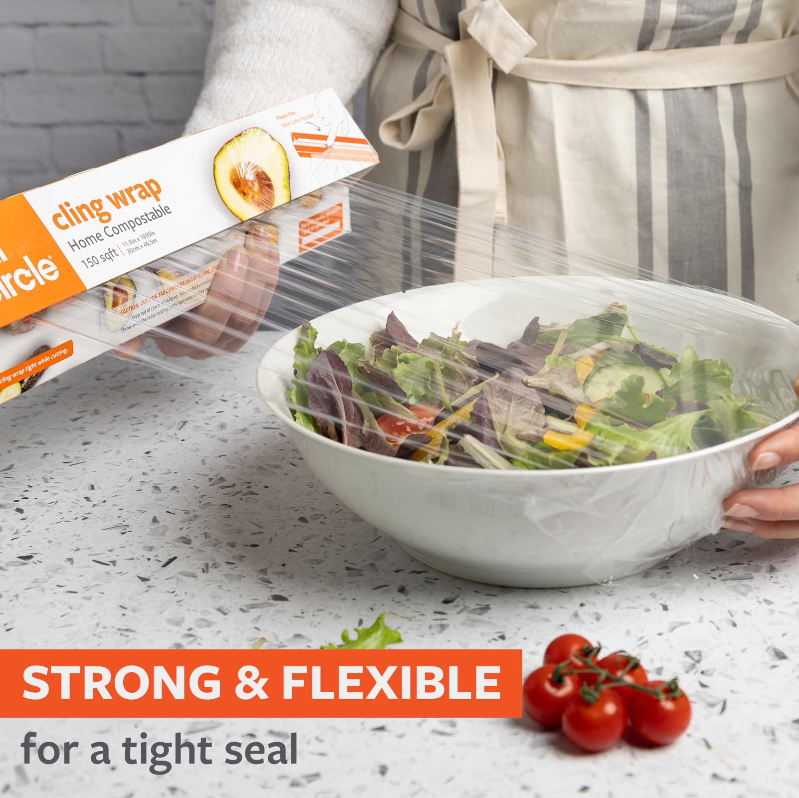 Full Circle cling wrap dispenser with slide cutter