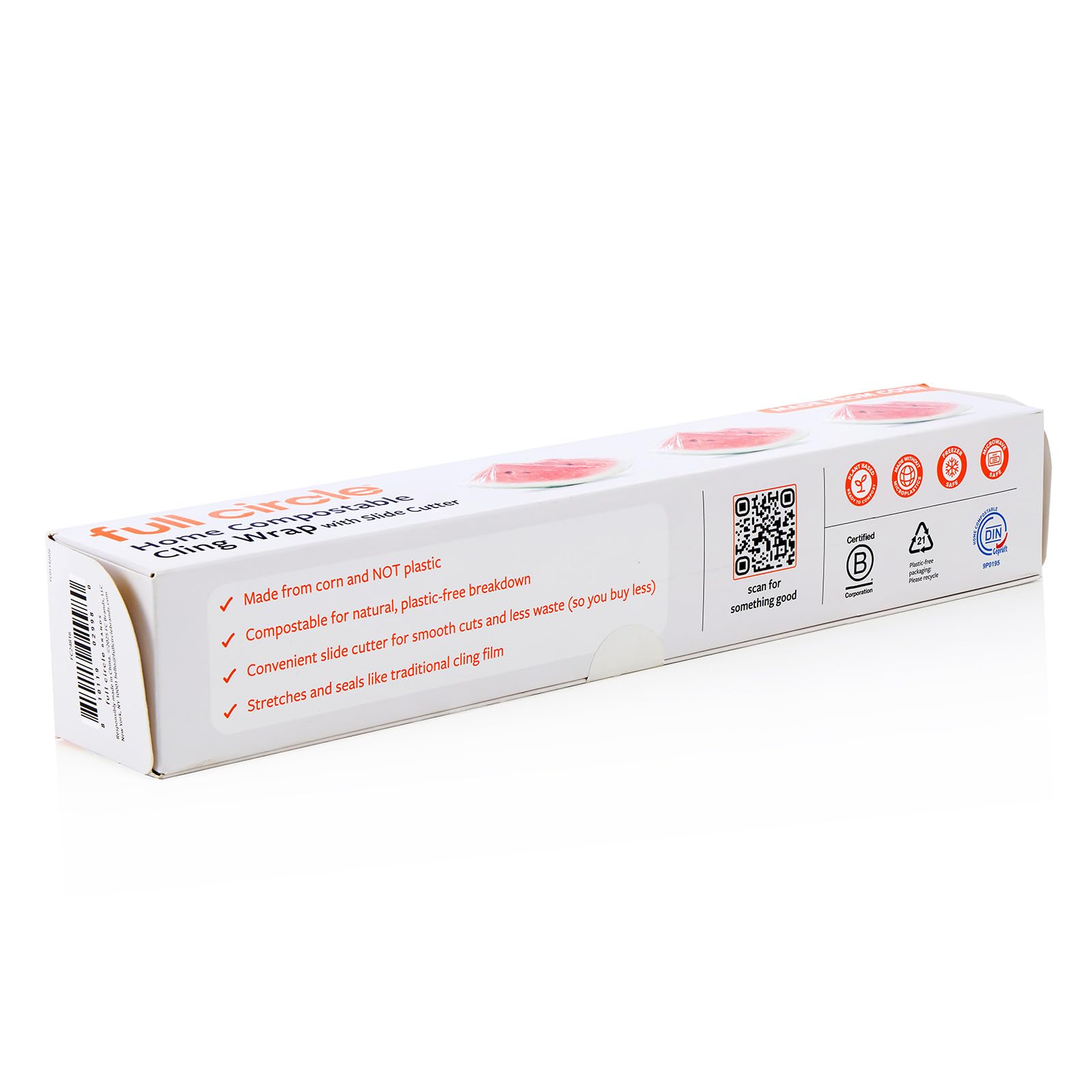 Cling wrap box shows Full Circle branding