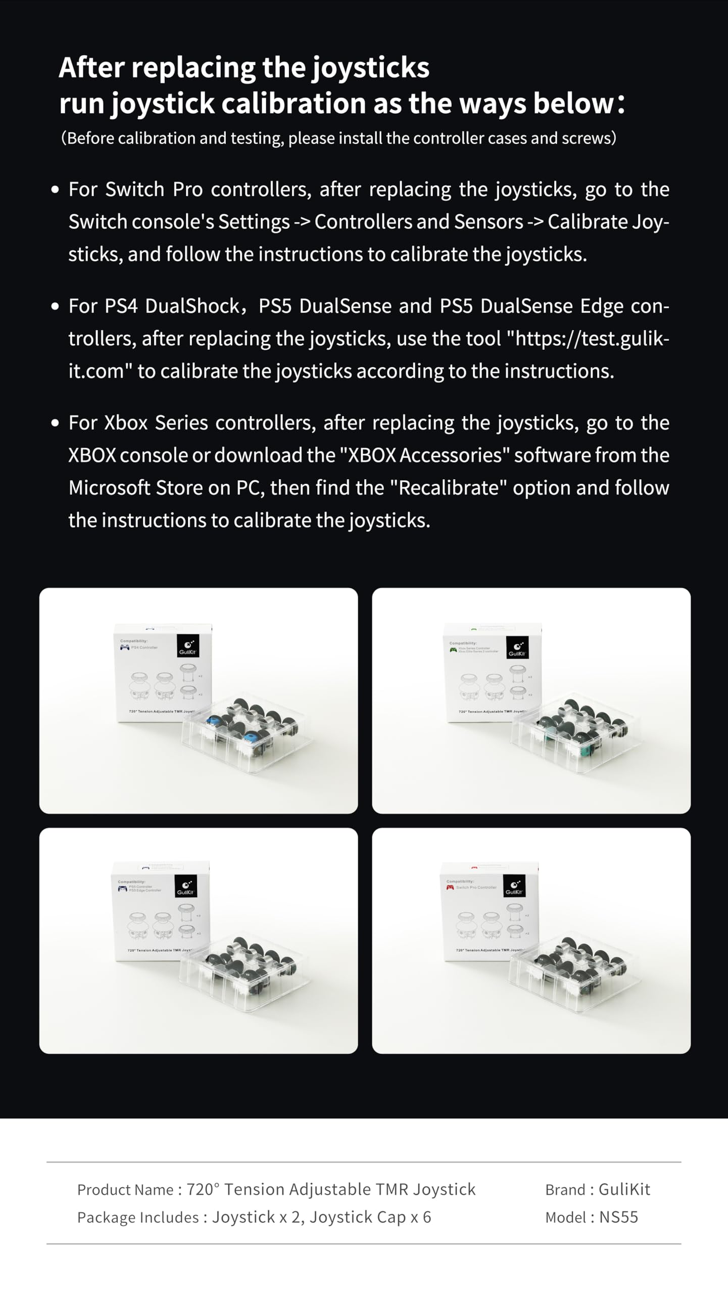 full replacement joystick ps4 kit image