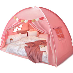 Full Size Bed Canopy for Kids dual door design for easy access