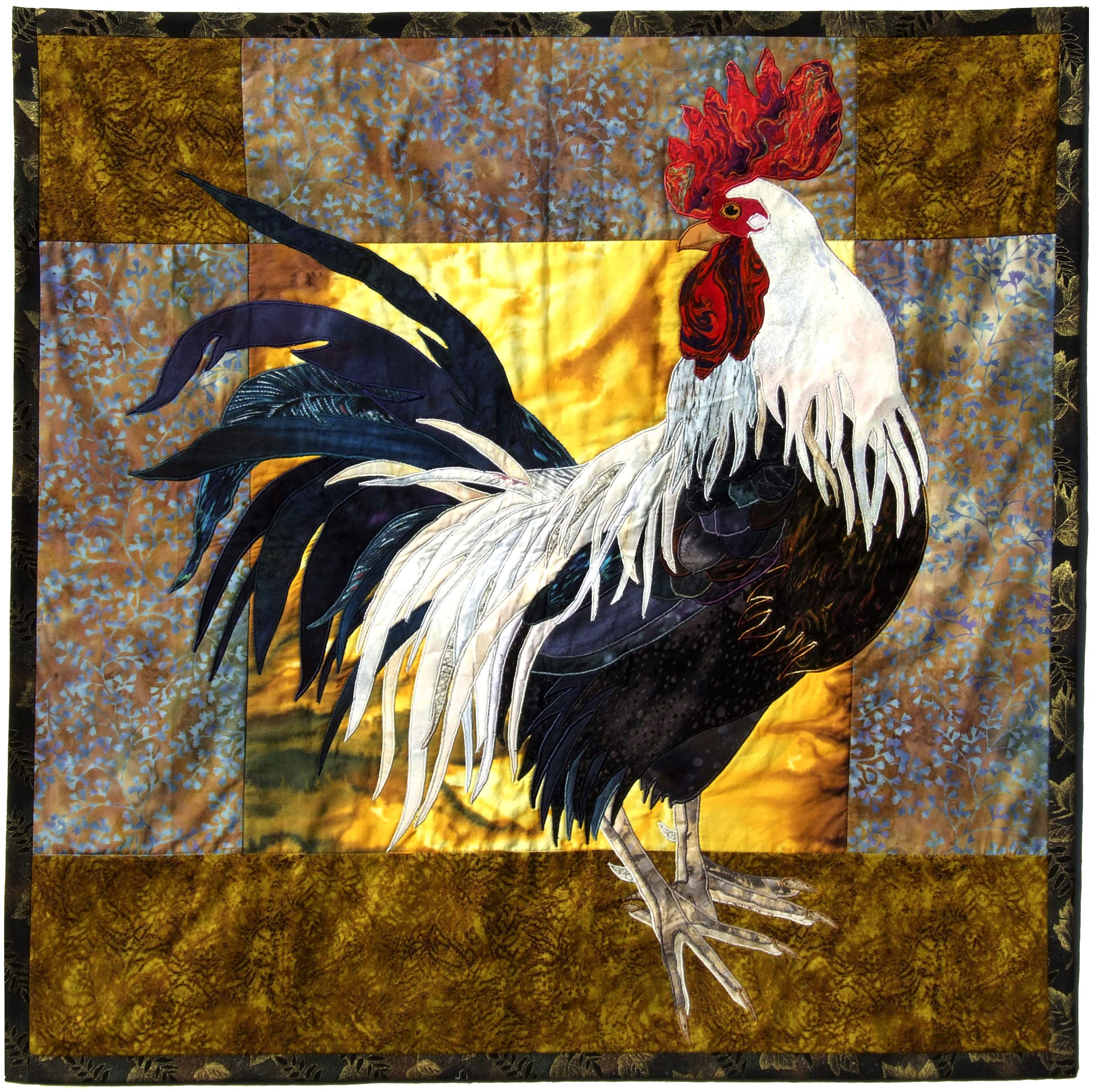 Full size applique quilt pattern and instruction sheet