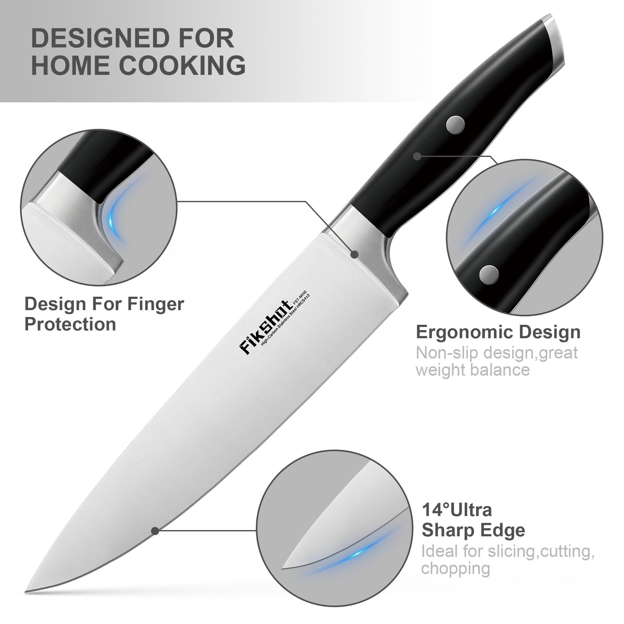 8 inch bread knife from Fikshot set