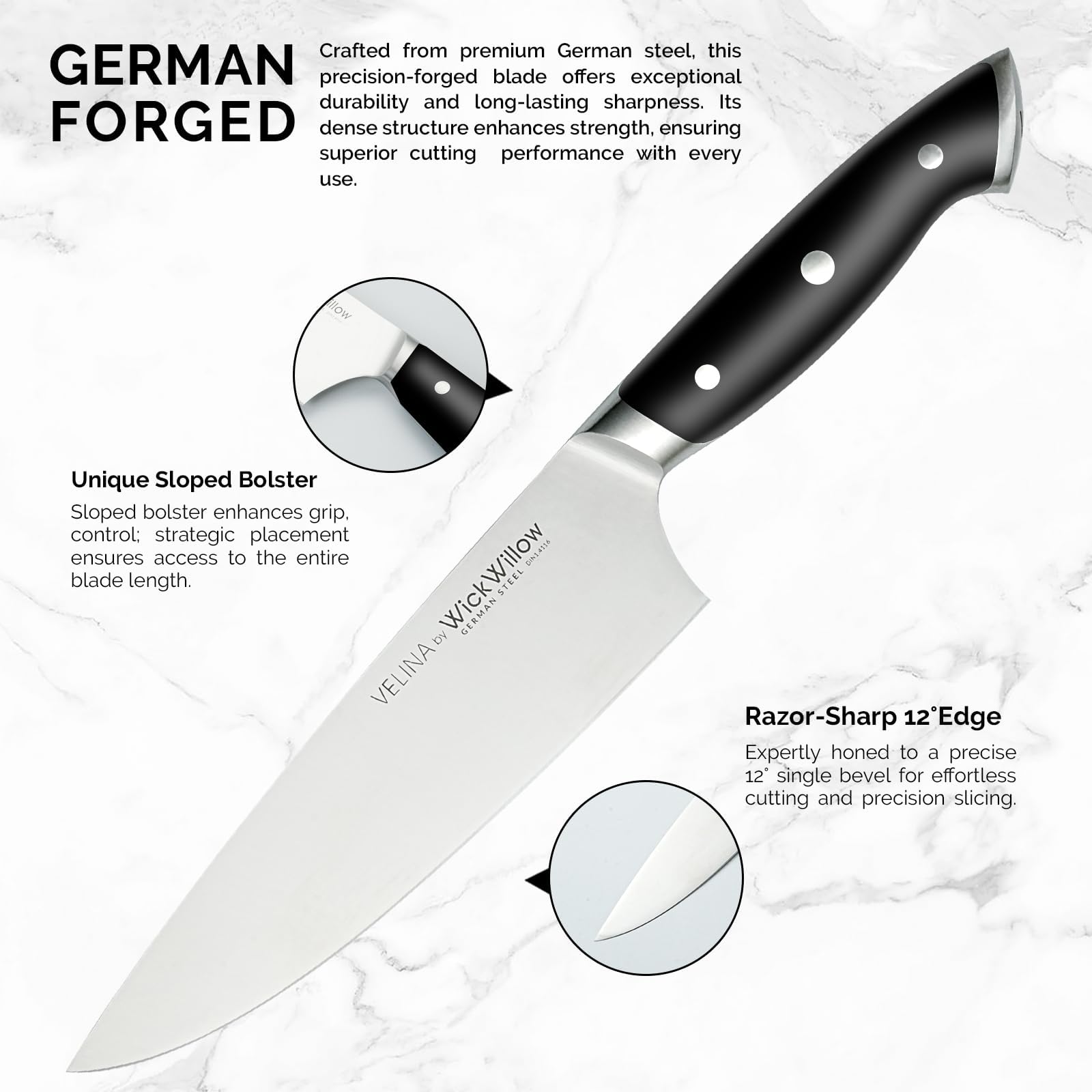 Gift box packaging for Velina series chef knife