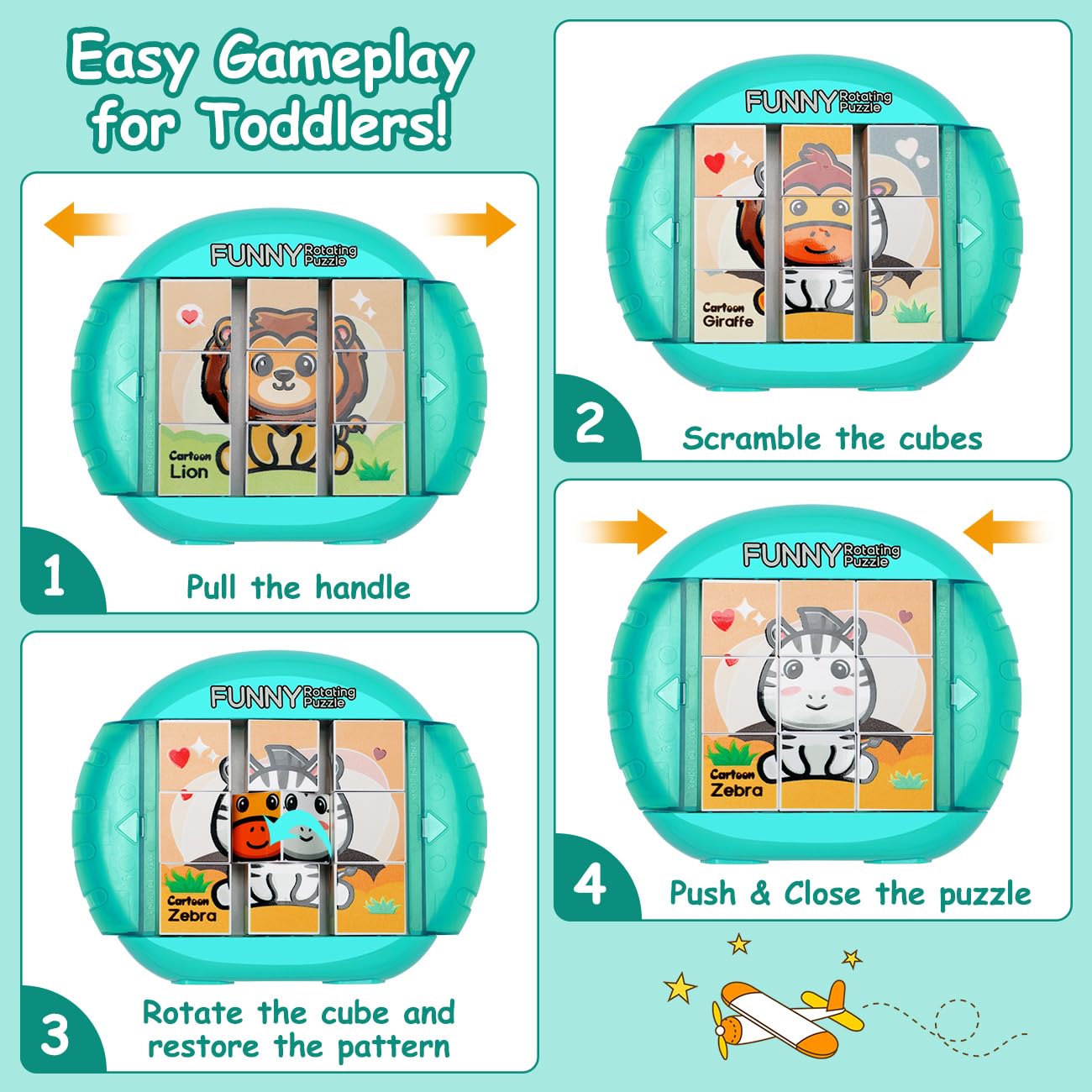 Fullware rotating puzzle travel compact design