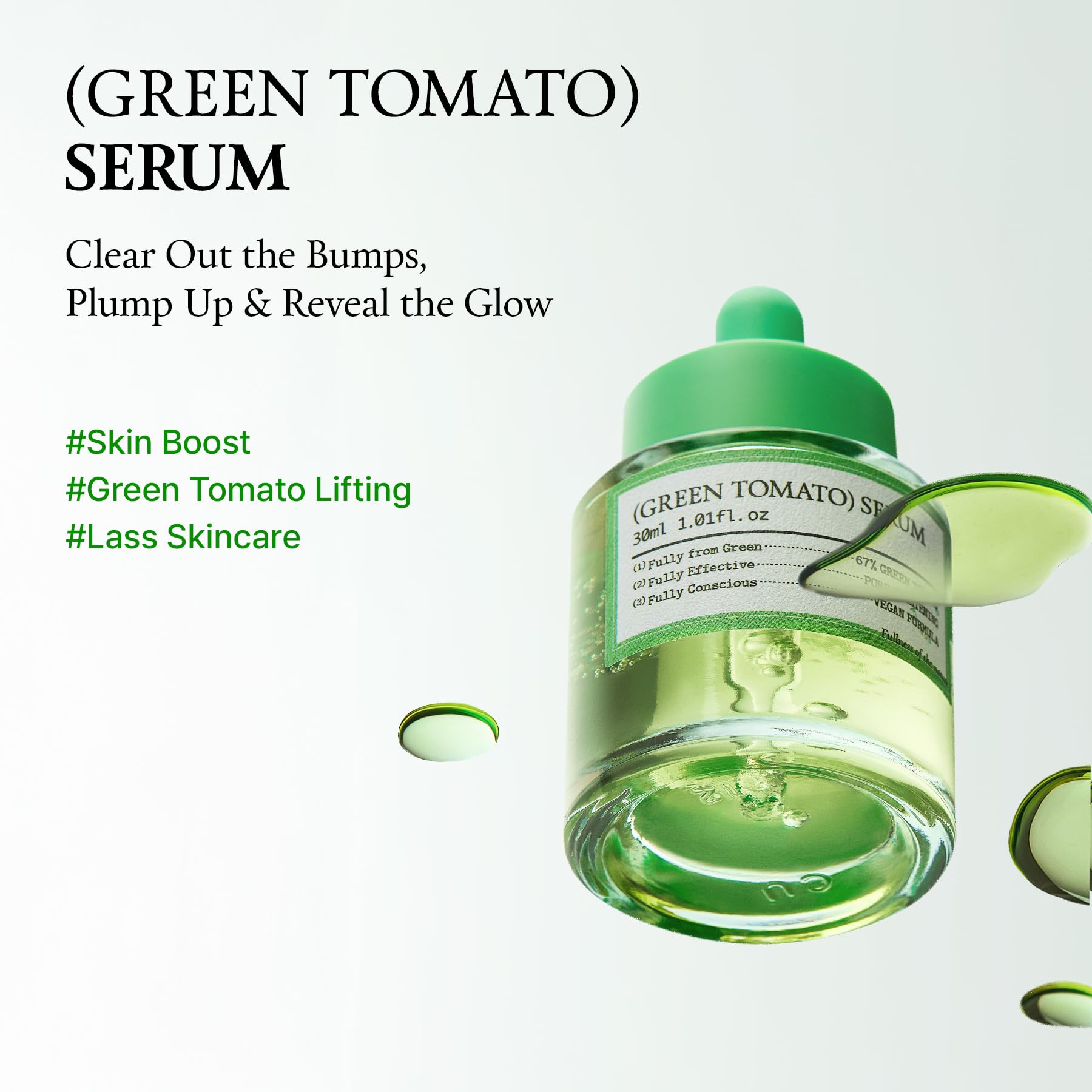 67% green tomato extract shown in serum