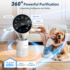 Fulminare air purifier white true HEPA filtration 0.3 micron
