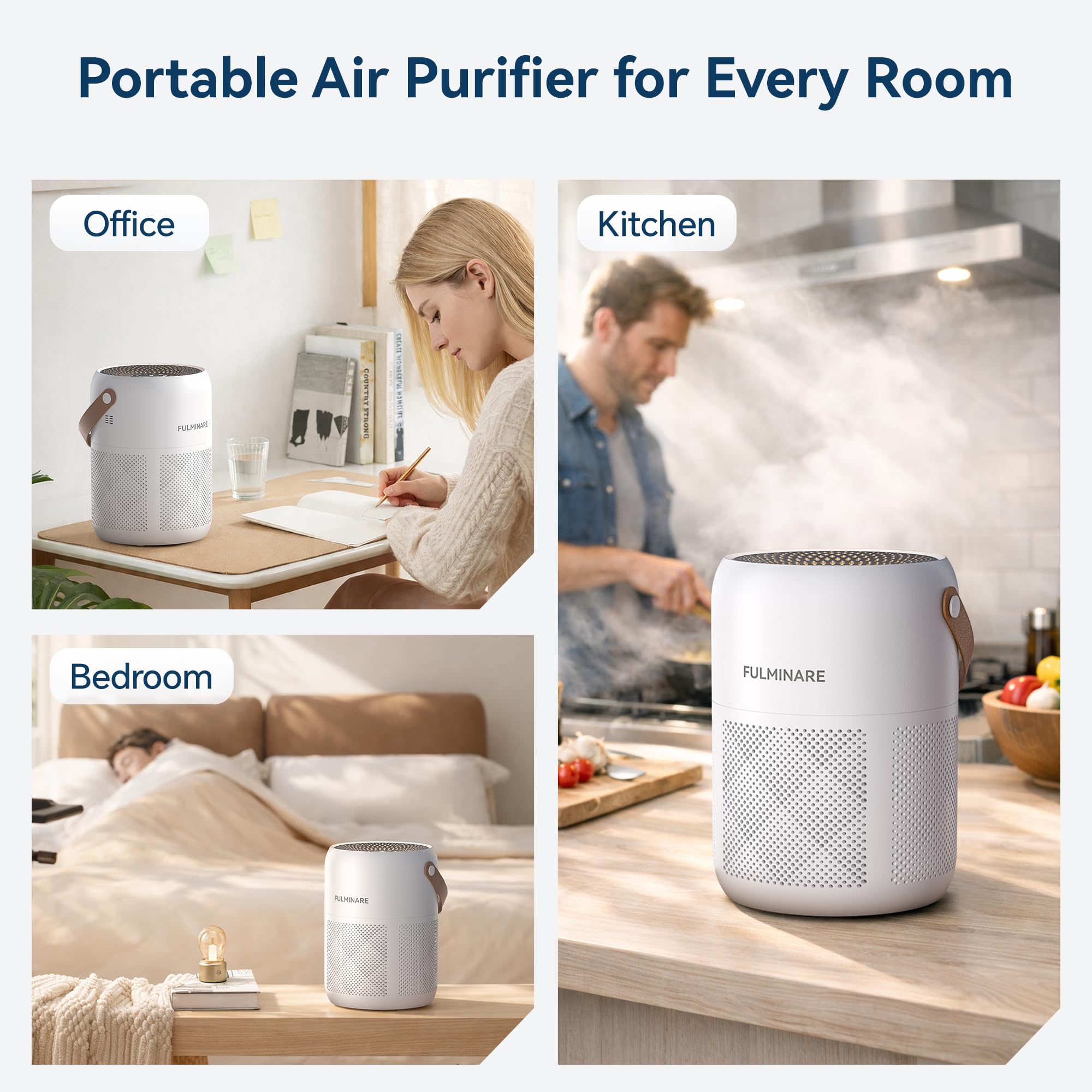 Three fan speeds for custom purification Fulminare white