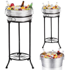 Fumete beverage tub with stand two-set kit for outdoor parties