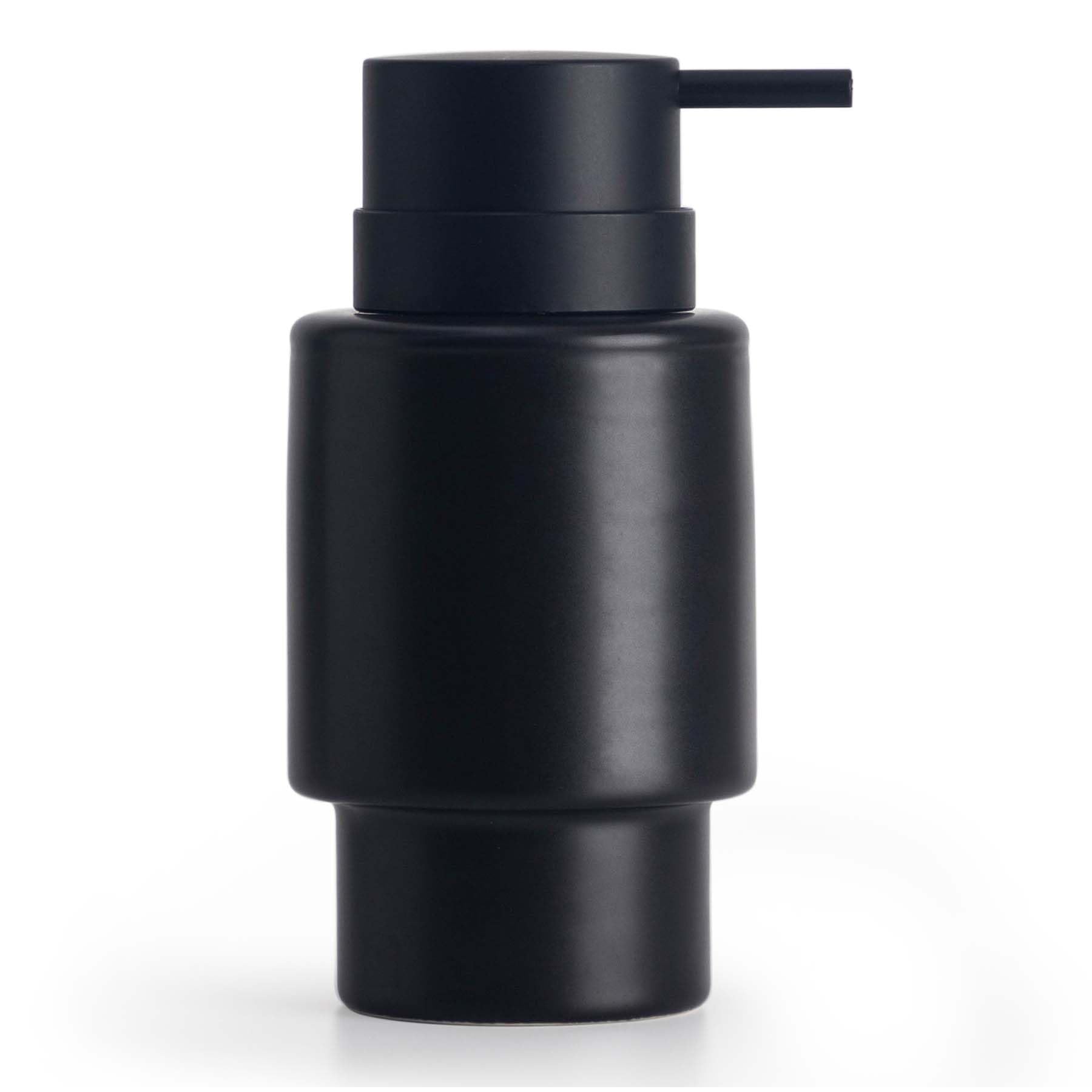 Fun Elements black soap dispenser ceramic 12oz