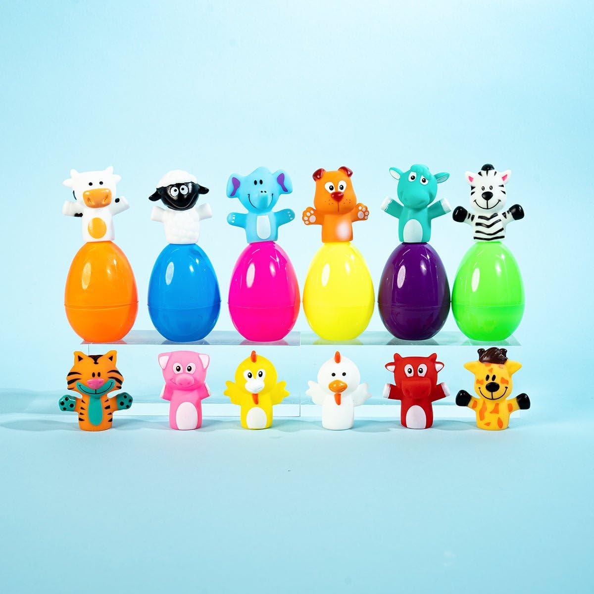 Toxin-free soft vinyl finger puppets for Easter eggs