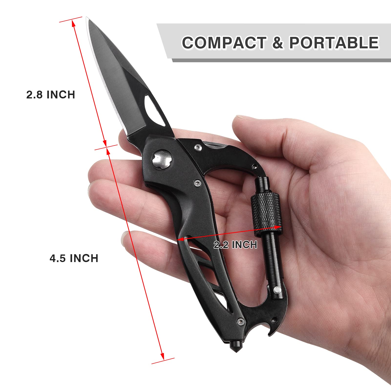 Gift ready FUNBRO multitool carabiner for men