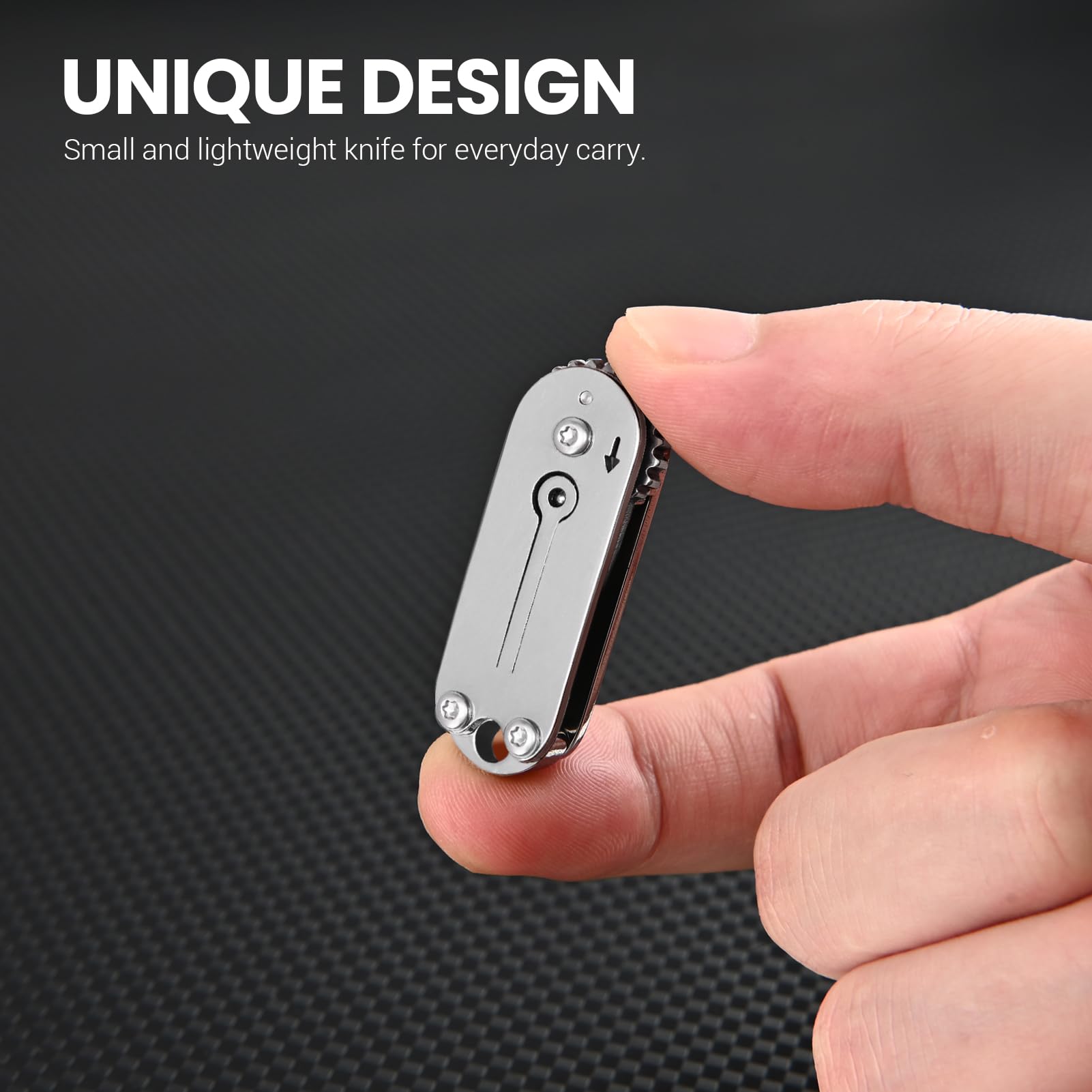FUNBRO EDC Small Pocket Knife folded to 1.57 inches and lightweight 26 grams