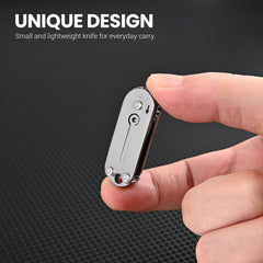 FUNBRO EDC Small Pocket Knife folded to 1.57 inches and lightweight 26 grams