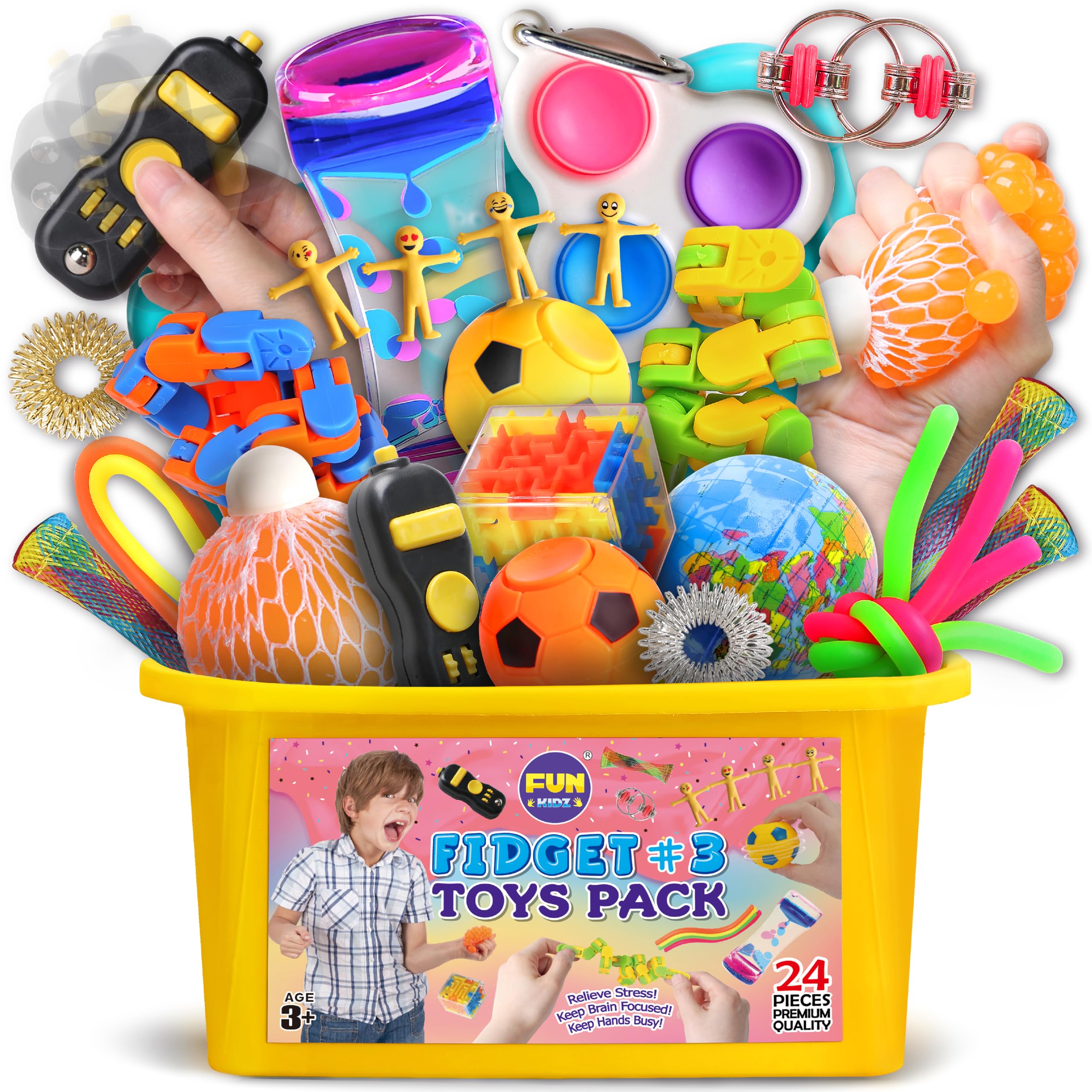 FunKidz gift fidget box 24 pack front view