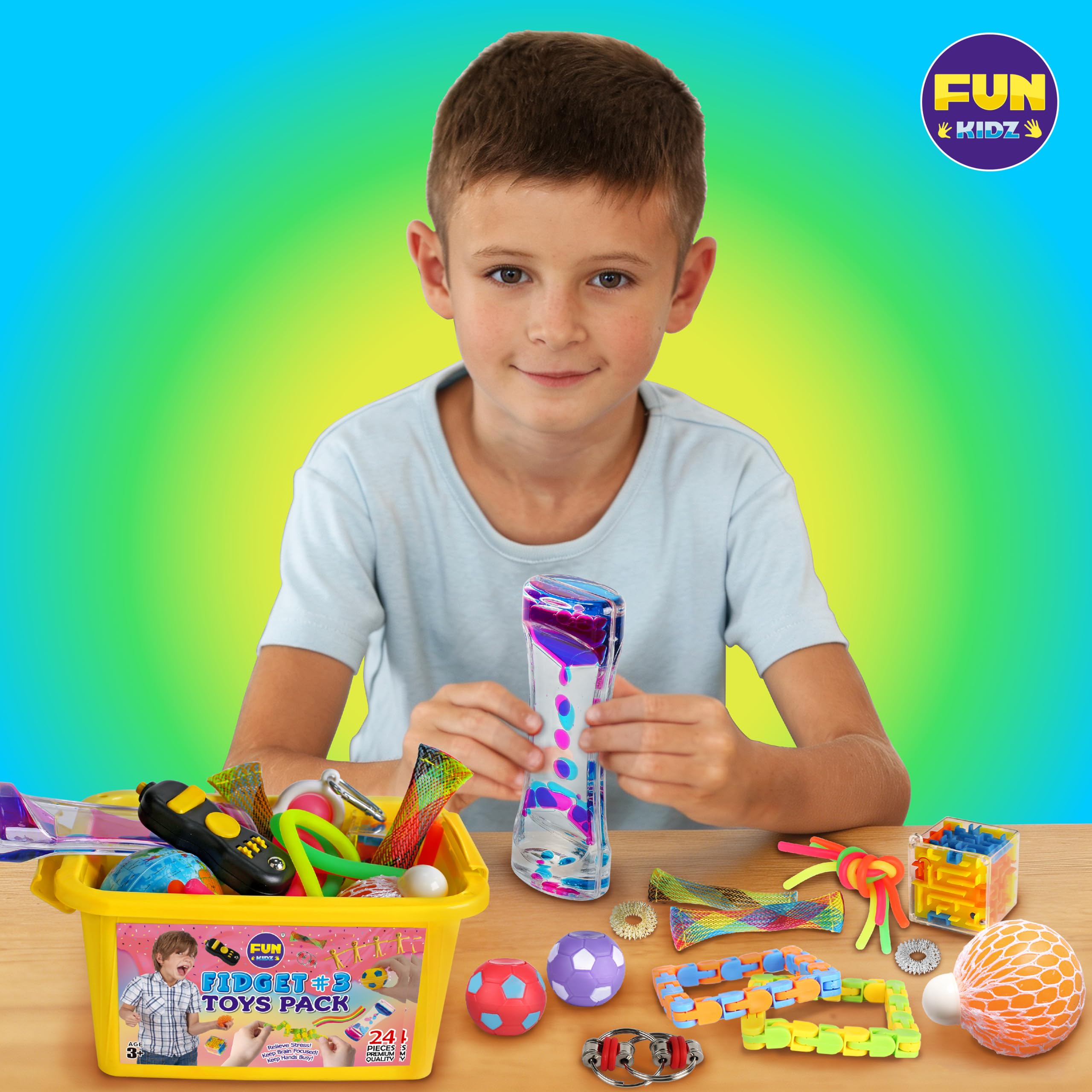 Portable storage box for FunKidz fidget set