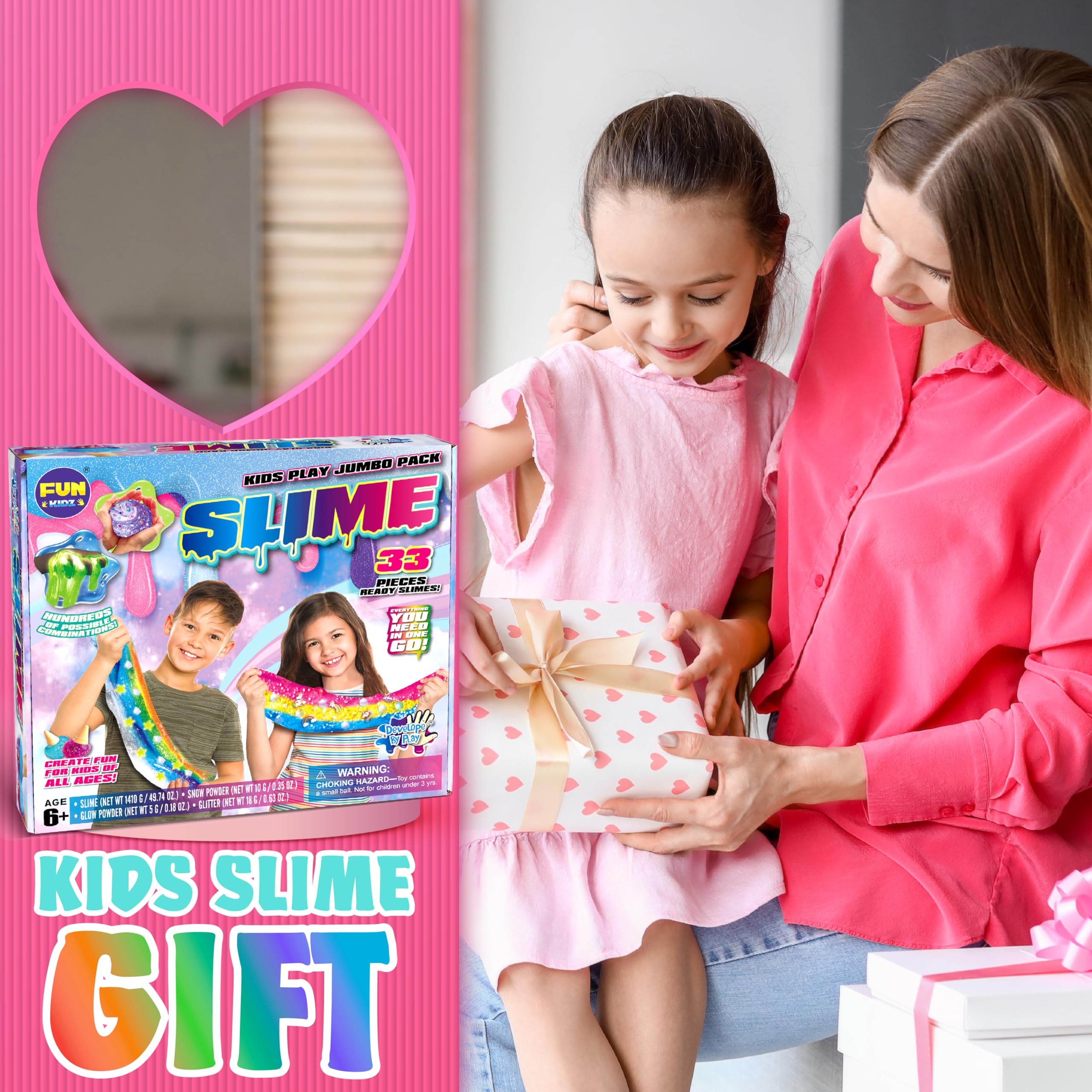 Premade Ultimate Slime Pack included in FunKidz slime kit