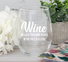 funny wine glass gift for best friend