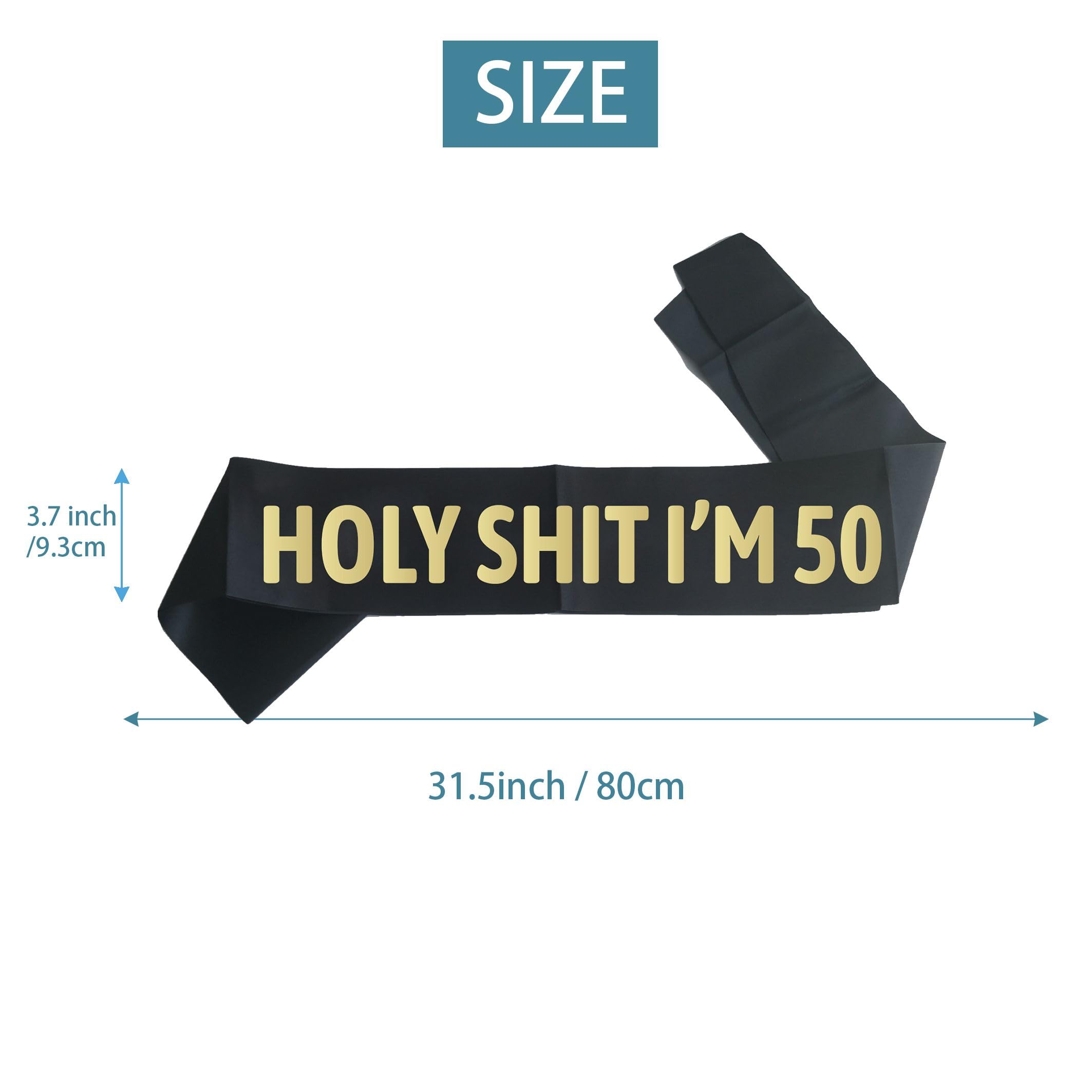 funny 50th birthday sash party supplies