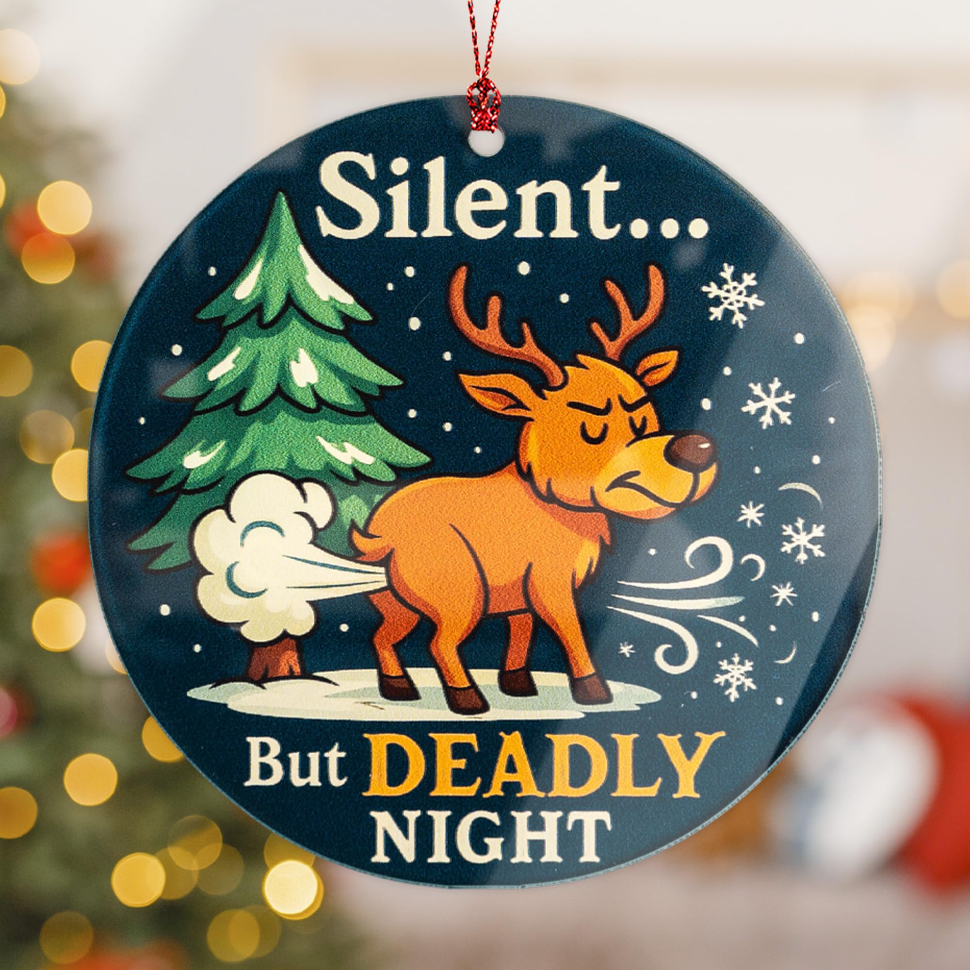 Elegant holiday decor featuring RUSATEN Reindeergag1 ornament