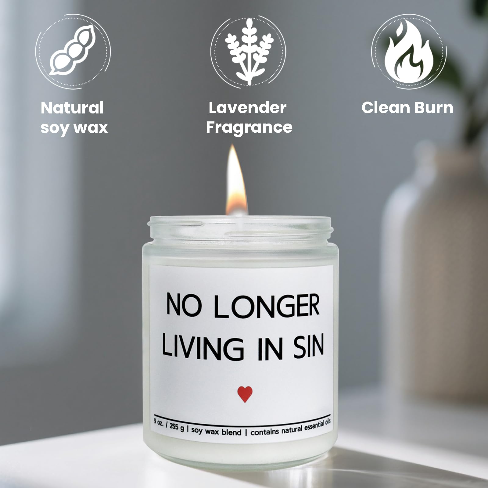 Funny bachelorette bridal shower engaged gift candle