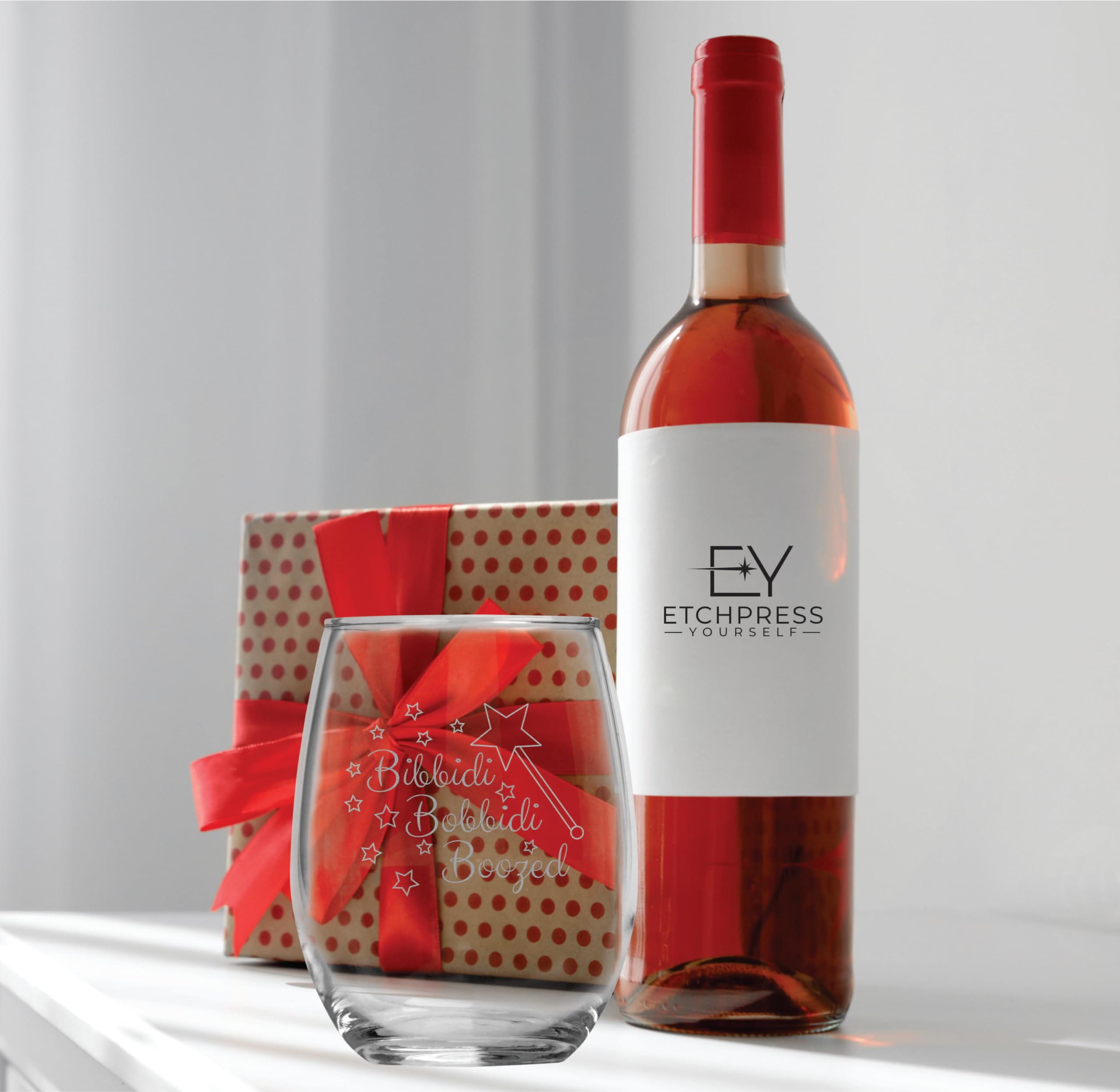 Gift for mom and women 15 oz stemless glass