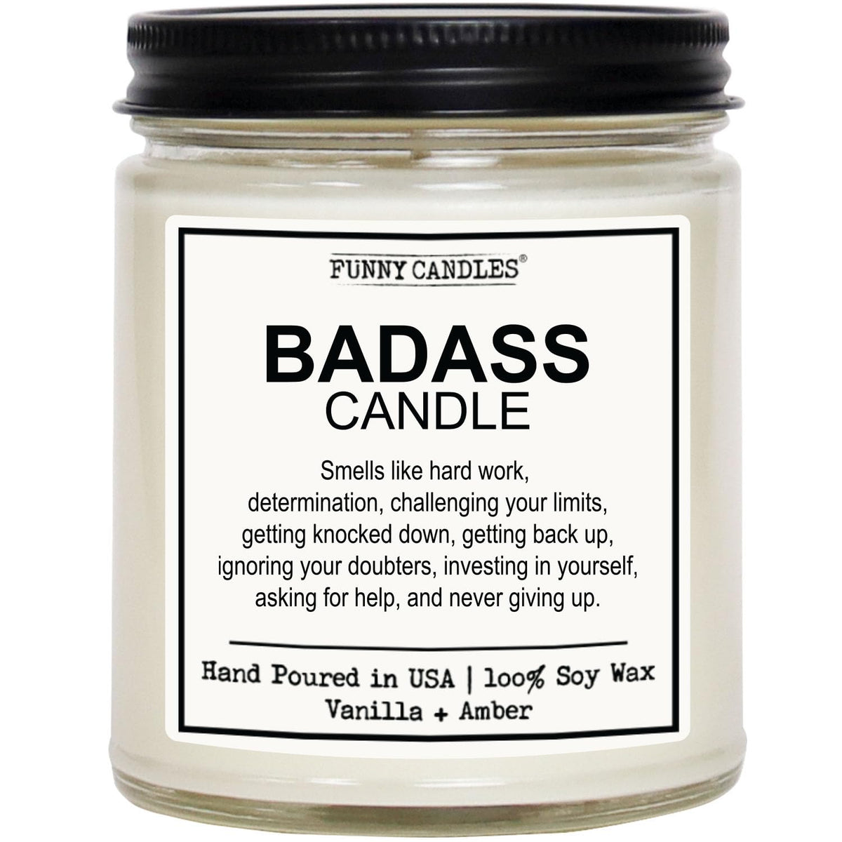 Funny Candles Vanilla Scented candle packaging