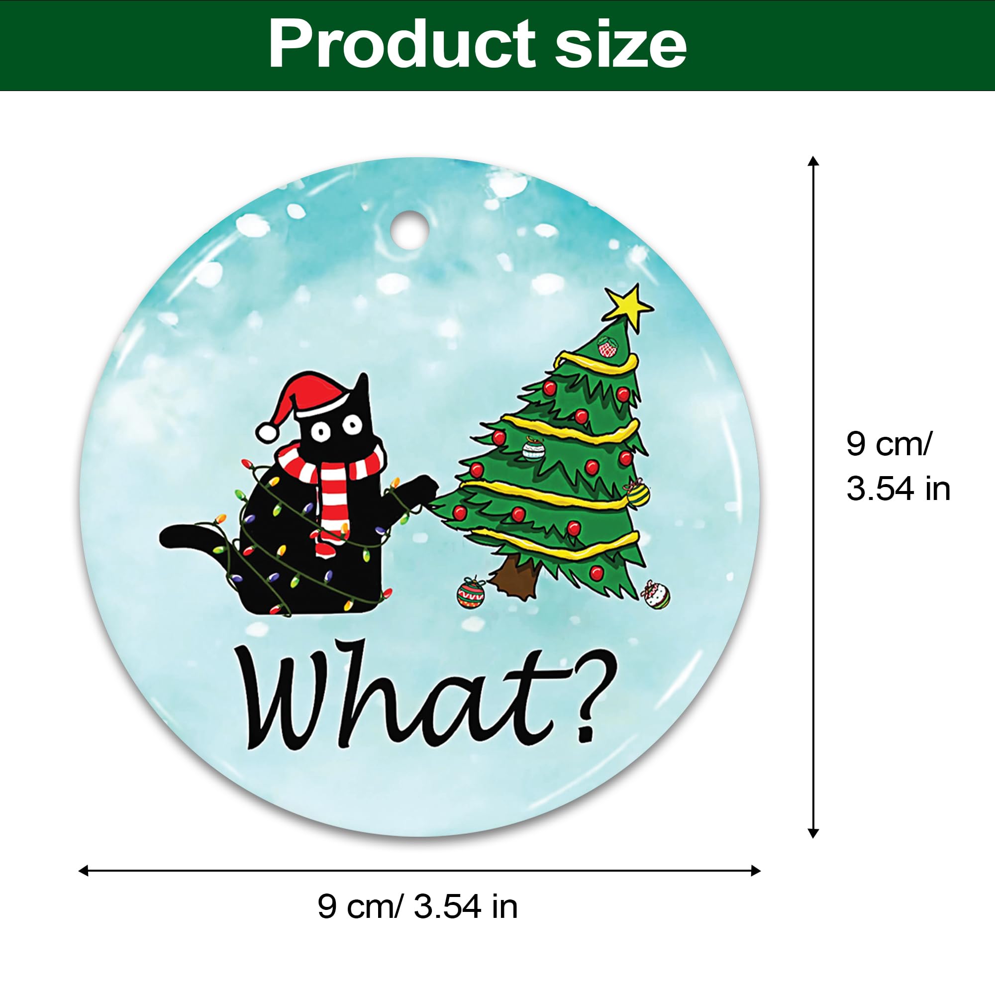 Funny cat ornament gift for cat enthusiasts