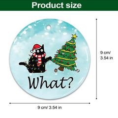 Funny cat ornament gift for cat enthusiasts
