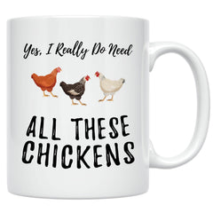Funny Chicken Coffee Mugs product image with playful chicken design