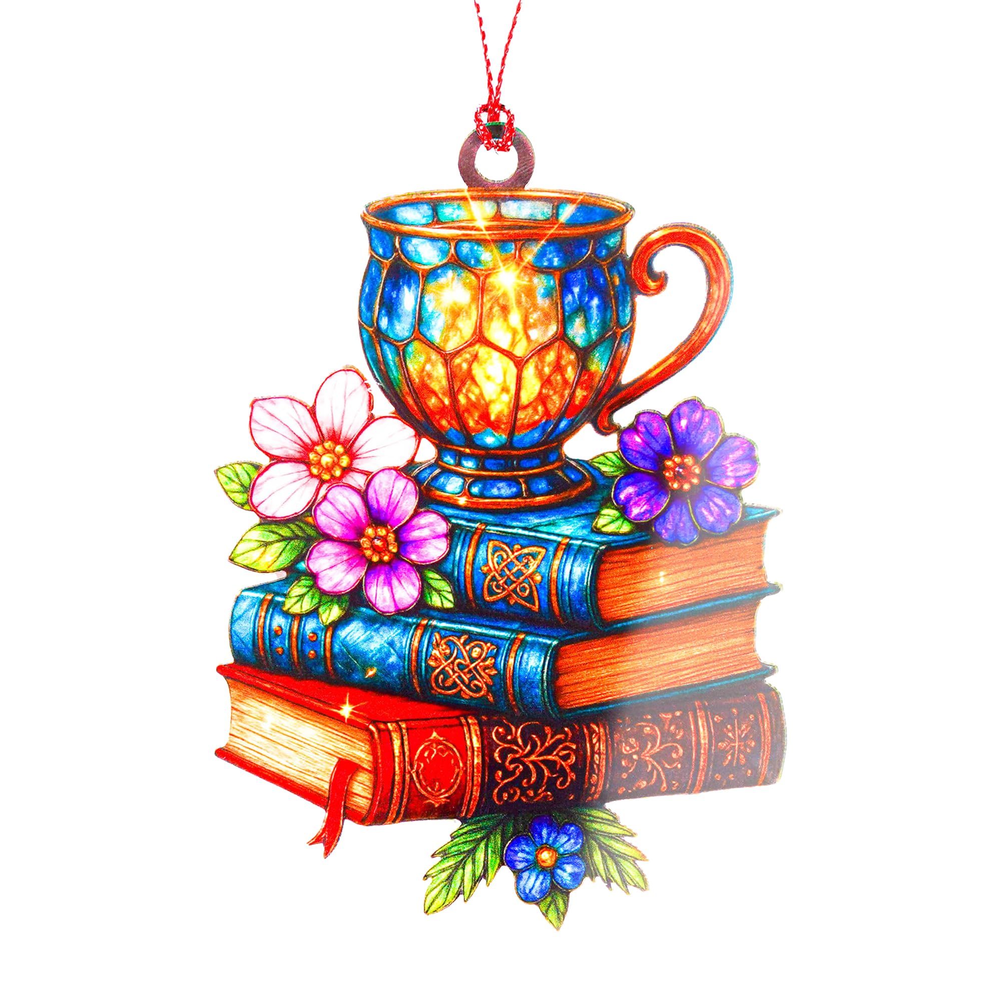 Funny Christmas book ornament 2025 on a decorated tree
