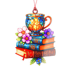Funny Christmas book ornament 2025 on a decorated tree