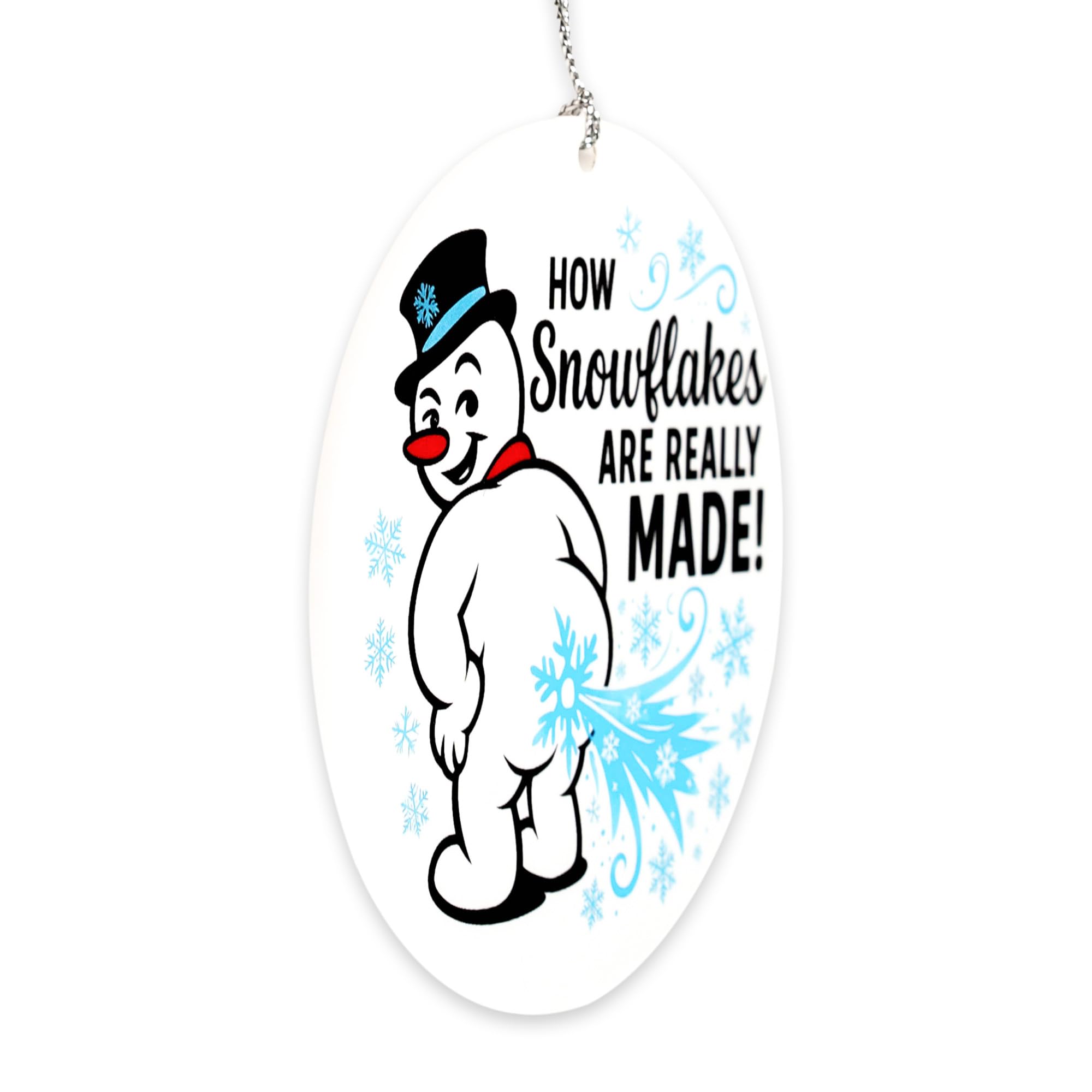 Funny Christmas Decor Snowman Ornament with story card
