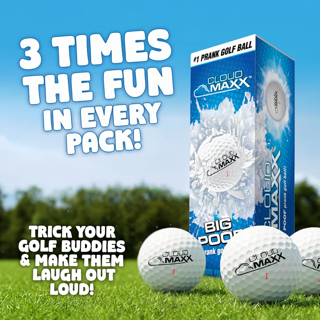 CloudMAXX golf balls prank gift for birthdays and parties