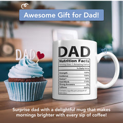 Funny Dad Coffee Mug nutrition facts design 11 oz