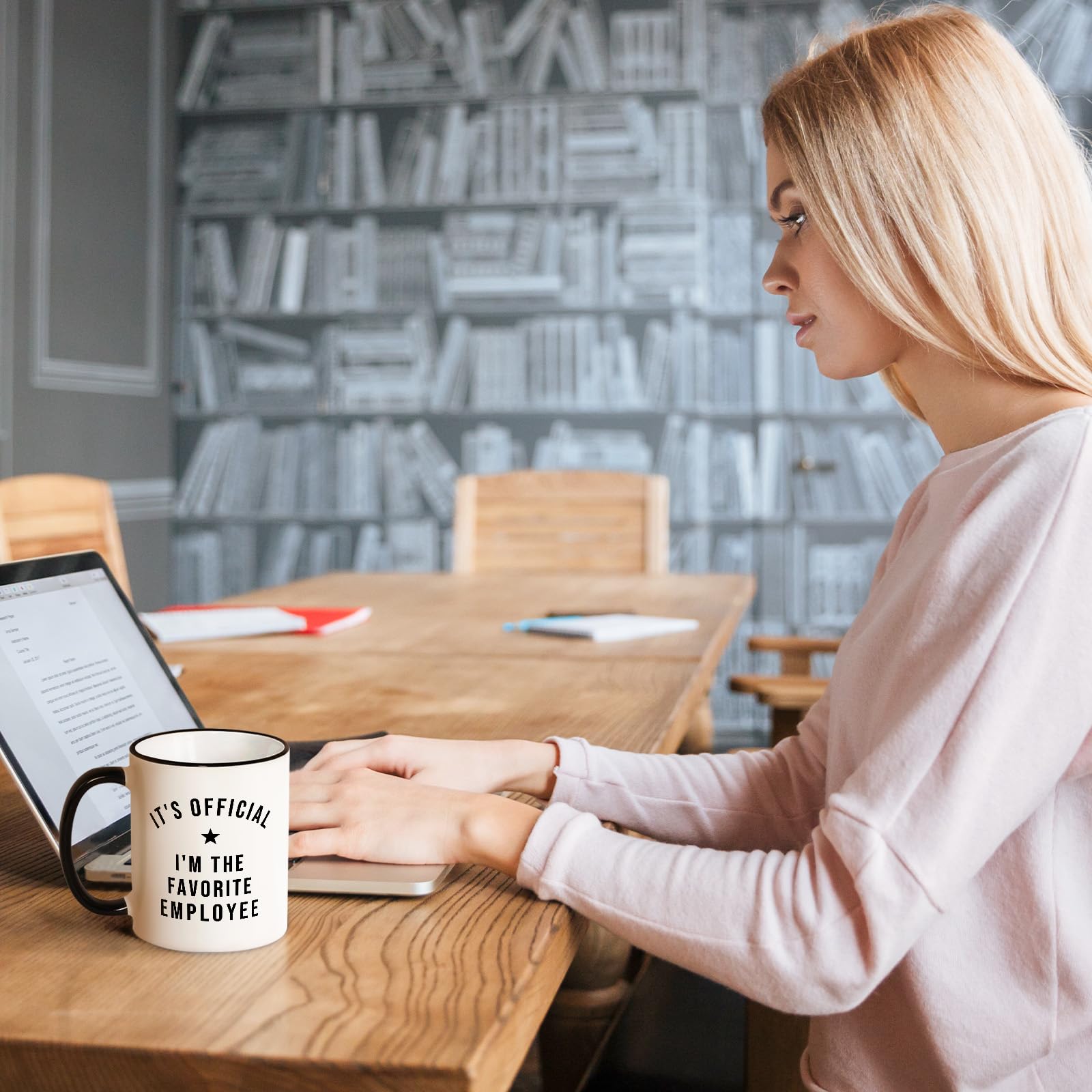Funny employee gifts mug with cheeky design