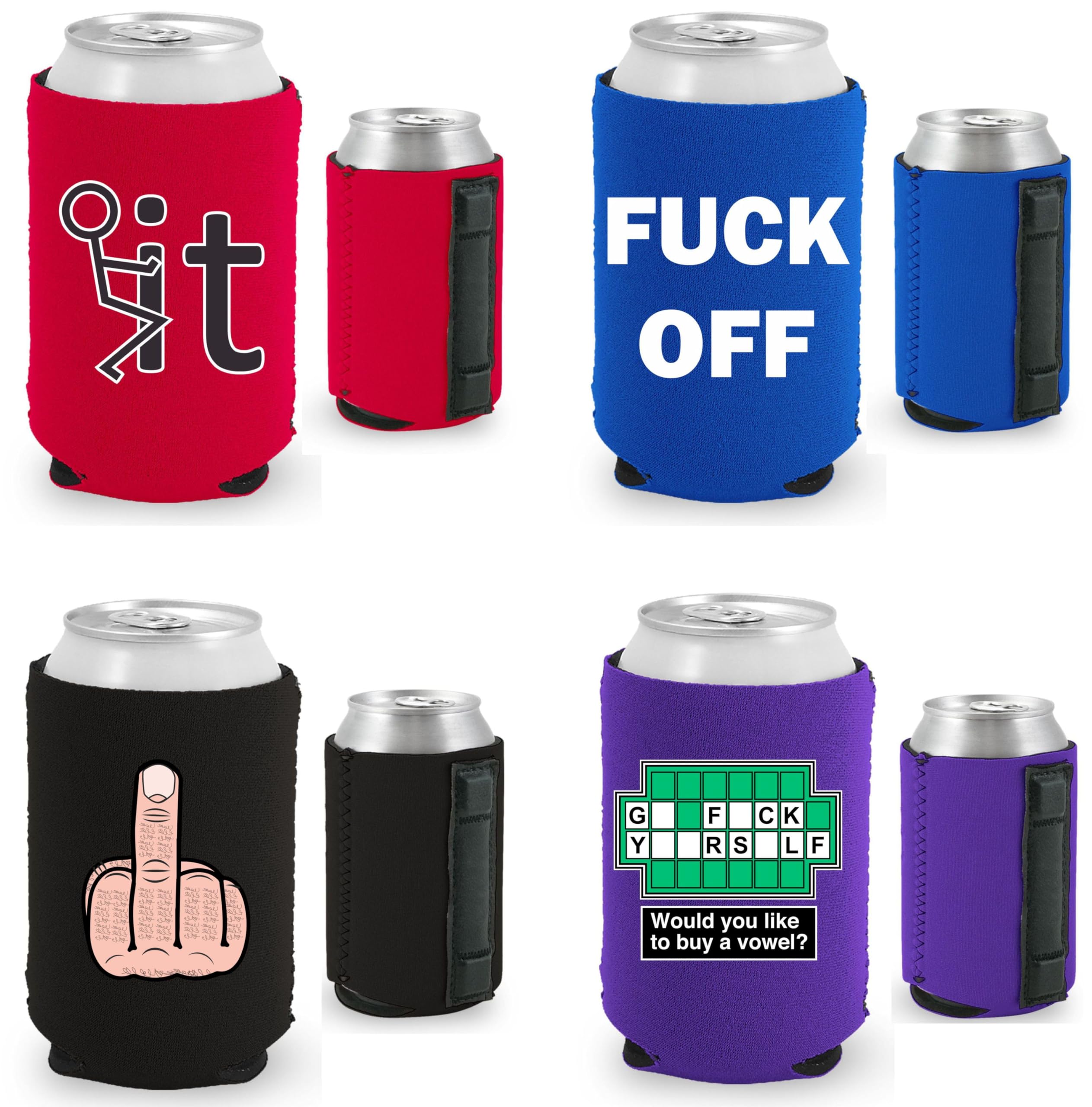 Funny F*ck magnetic can coolie with magnets on one side