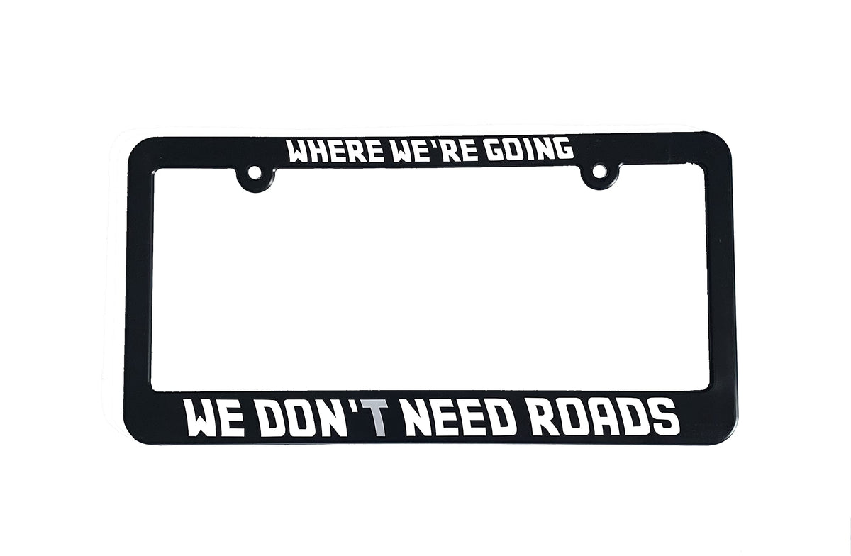 Funny Gift License Plate Frame Holder Marty Mcfly Flux Capacitor 12x6 inch ABS plastic frame