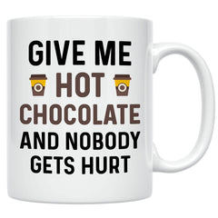 Funny Hot Cocoa Mug bold lettering and humor