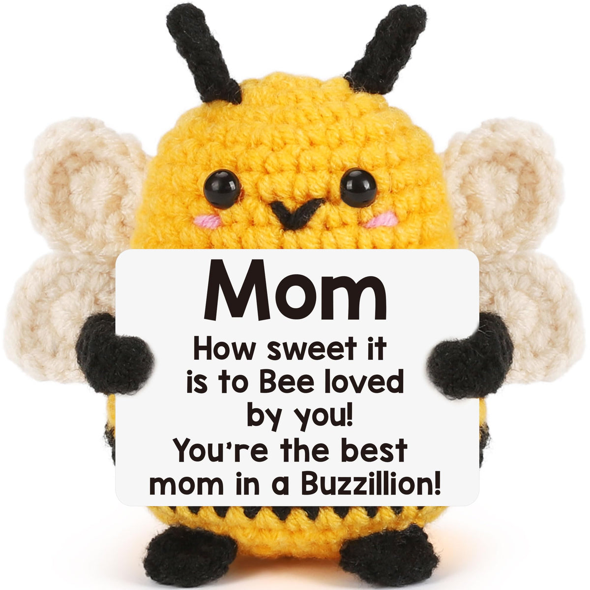 Funny Mom Gift from Daughter Son crochet bee keepsake on desk